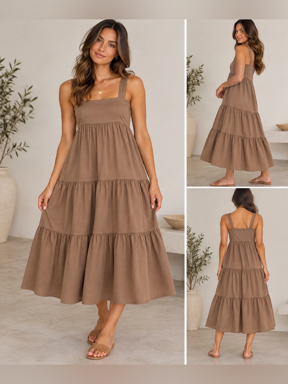 The Drop Britt Dress Mushroom Brown Size Small 🤎 NWT • MSRP $69.90 ✨